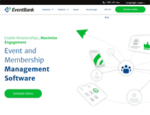 Tablet Screenshot of eventbank.com